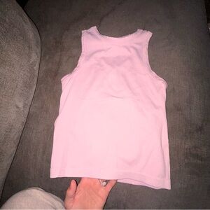 Women's Pink Sleeveless tank Top ribbed top athletic style casual small medium